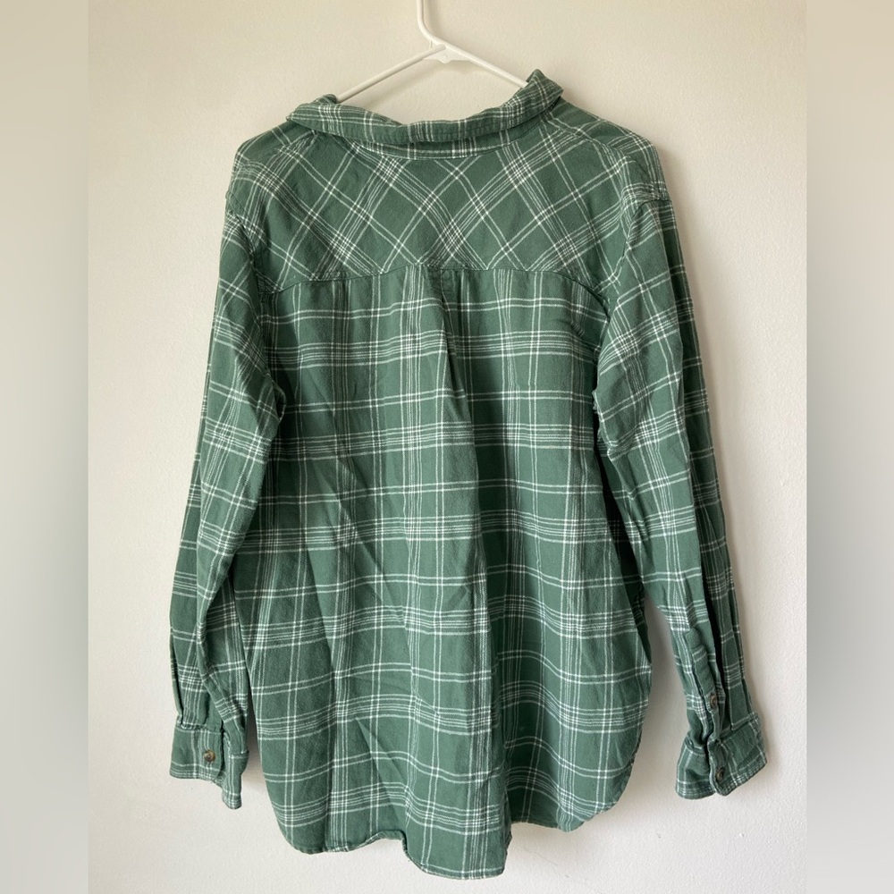 Women's Plaid Print Flannel Shirt - Picture 10 of 10